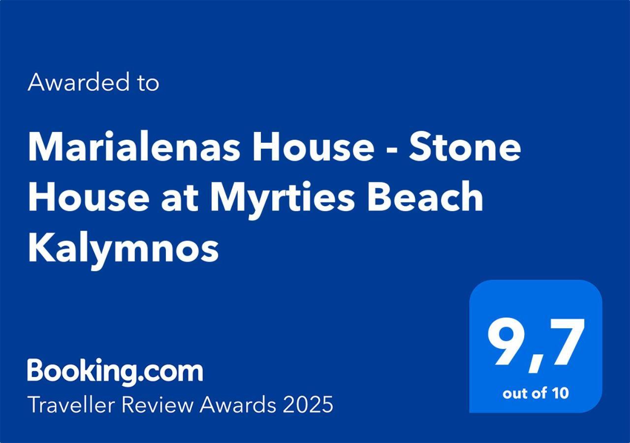 Marialenas House - Stone House At Myrties Beach Kalymnos Esterno foto